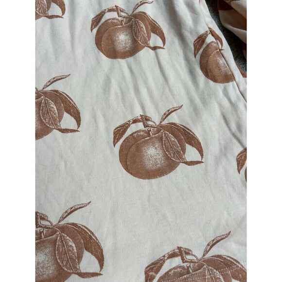 KATE QUINN ORGANICS V-Neckline 3/4 Length Sleeve Cinched Top Peach Medium Women - Picture 2 of 7